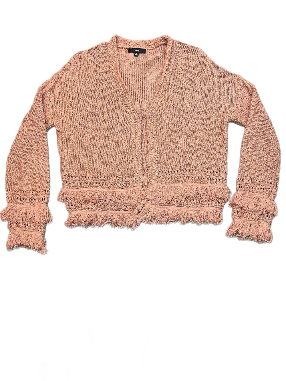 Fate Cardigan Sweater Fringe Women’s Size Small